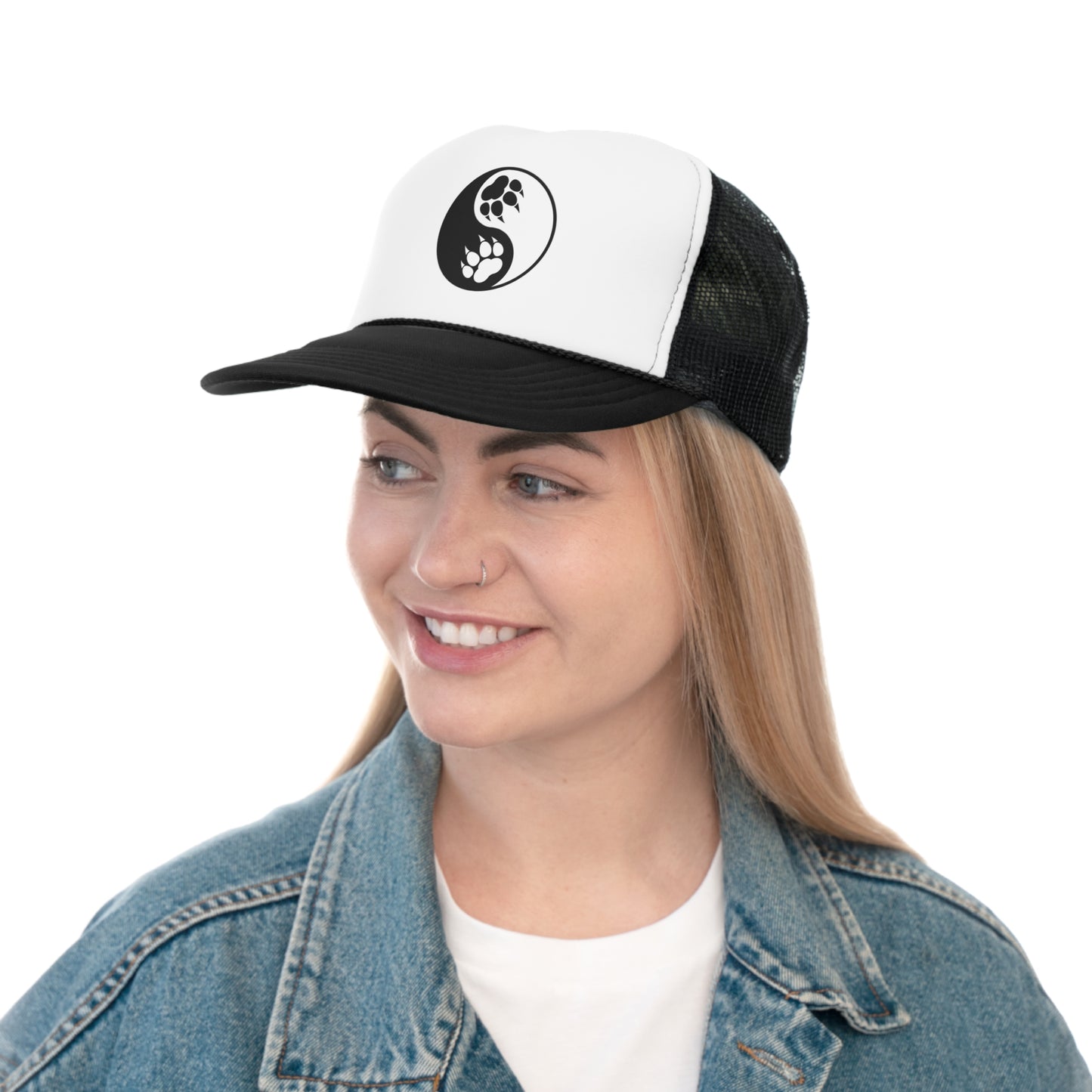 Yin Yang Paw Trucker Mesh Hat