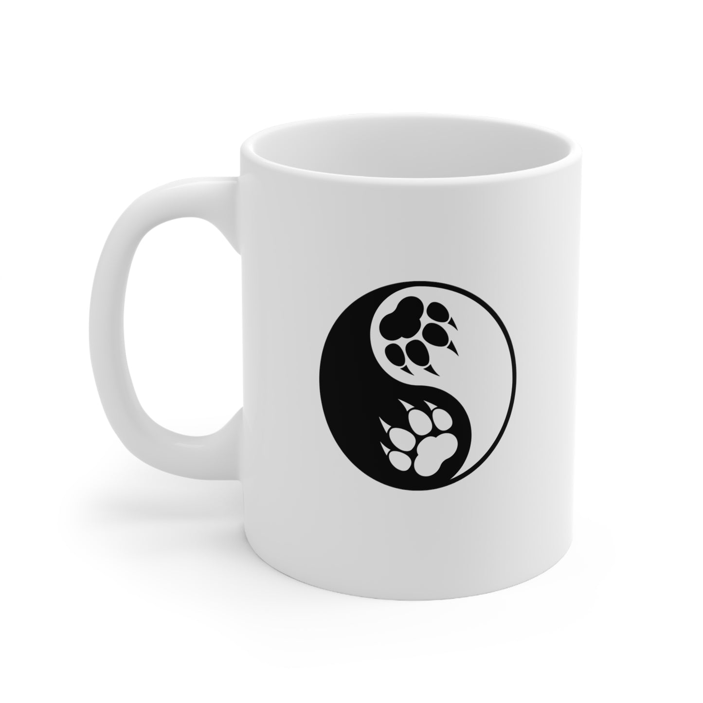 Yin Yang Paw Ceramic Coffee Mug Cup