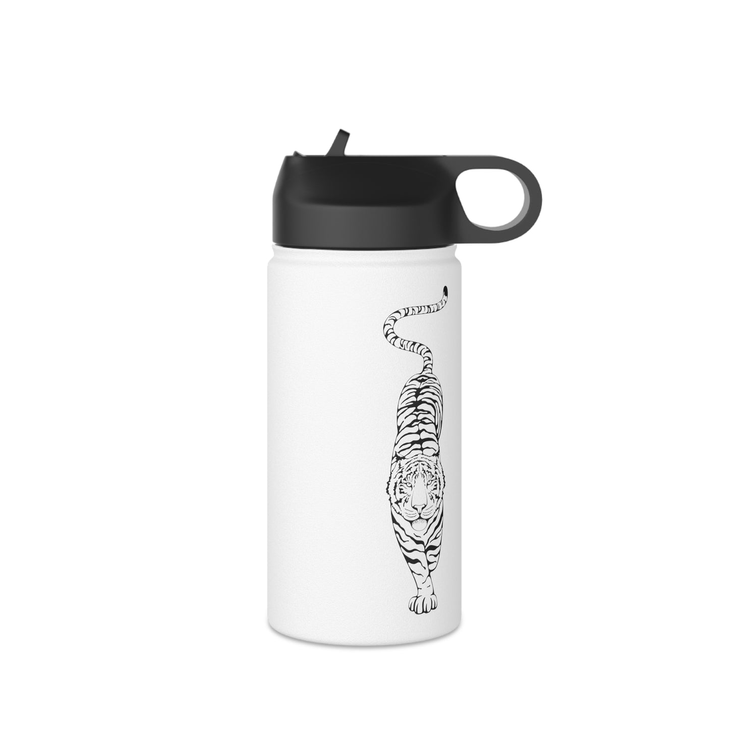 White Tiger Stainless Steel Water Bottle