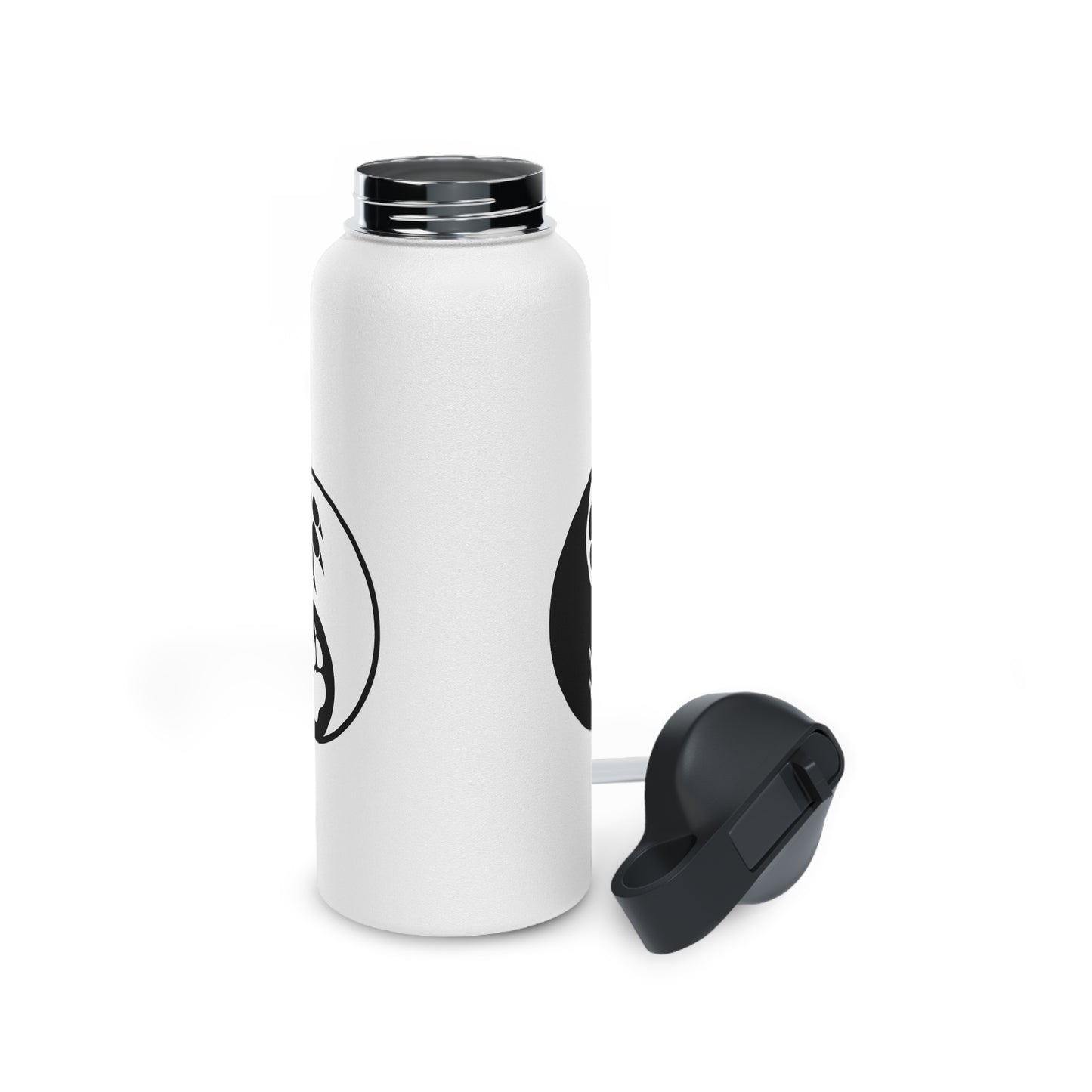 Yin Yang Paw Stainless Steel Water Bottle