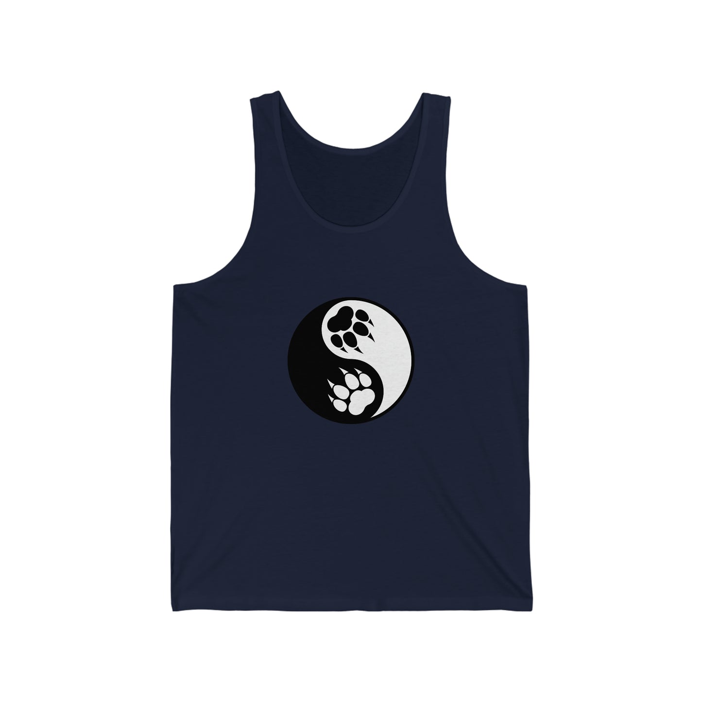 Yin Yang Paw Jersey Tank Top Shirt