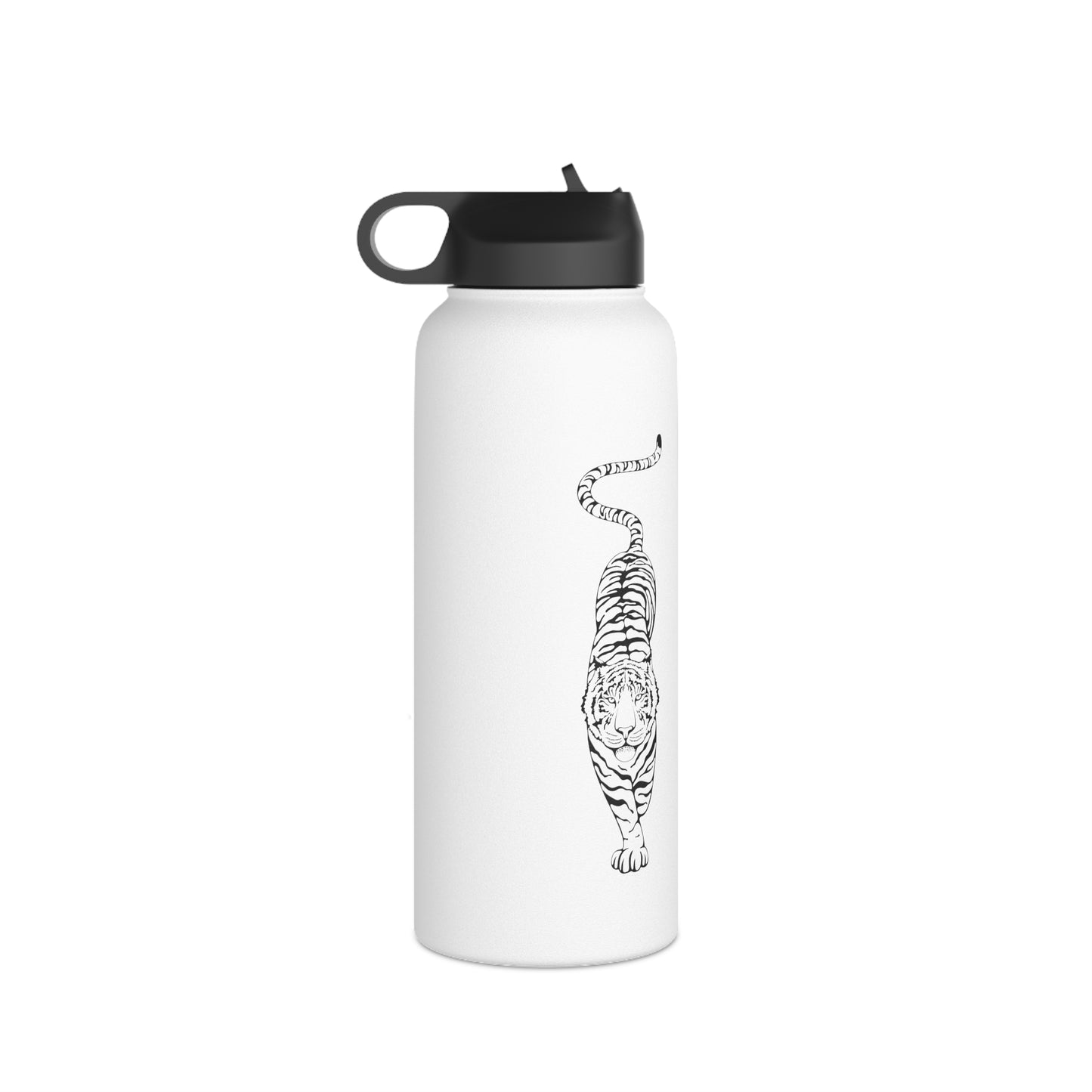 White Tiger Stainless Steel Water Bottle