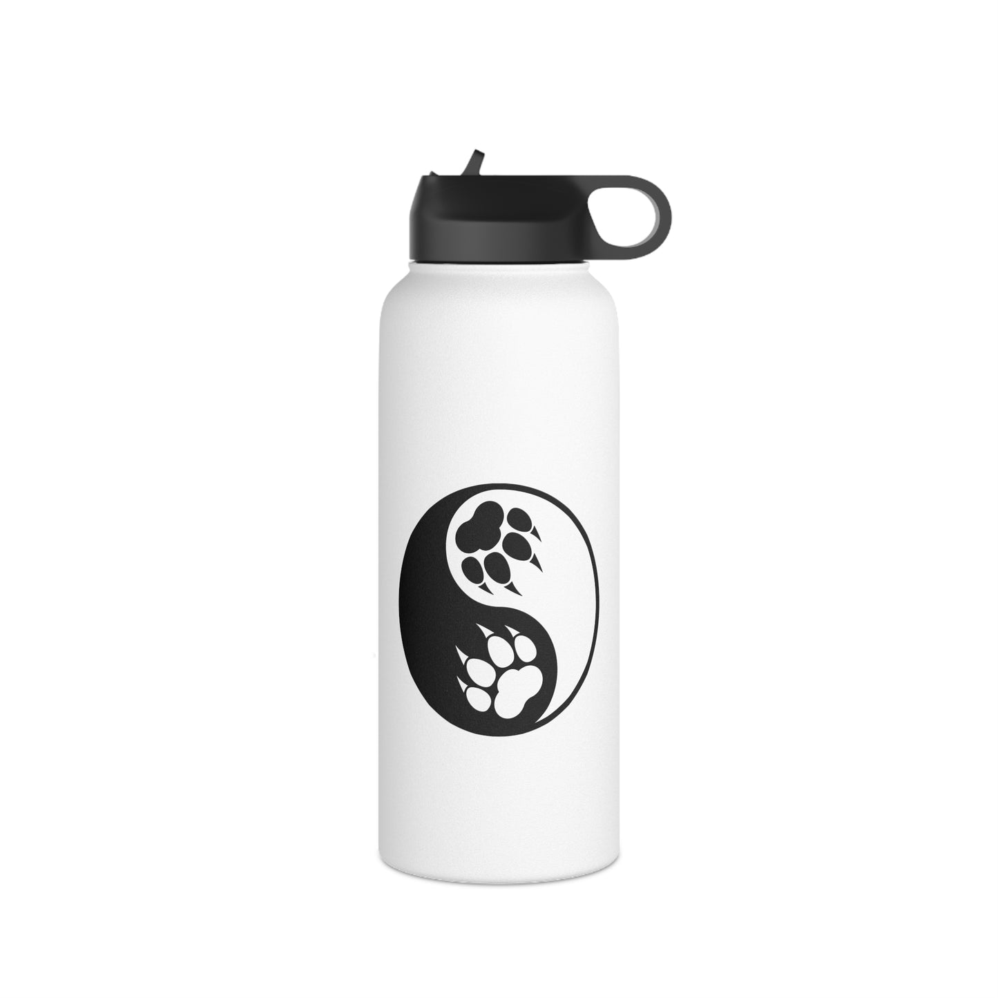 Yin Yang Paw Stainless Steel Water Bottle