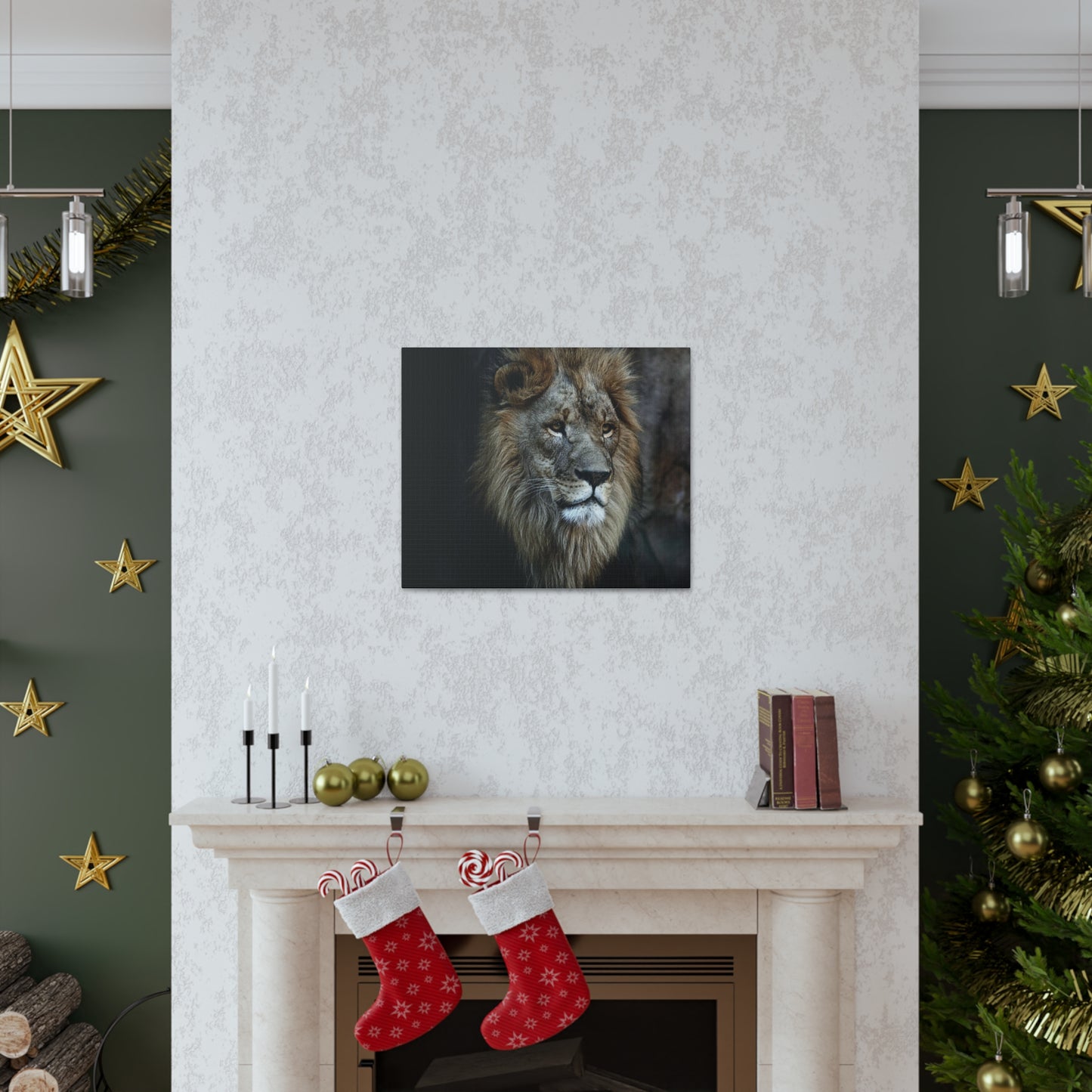 Lion Face Canvas Wall Art