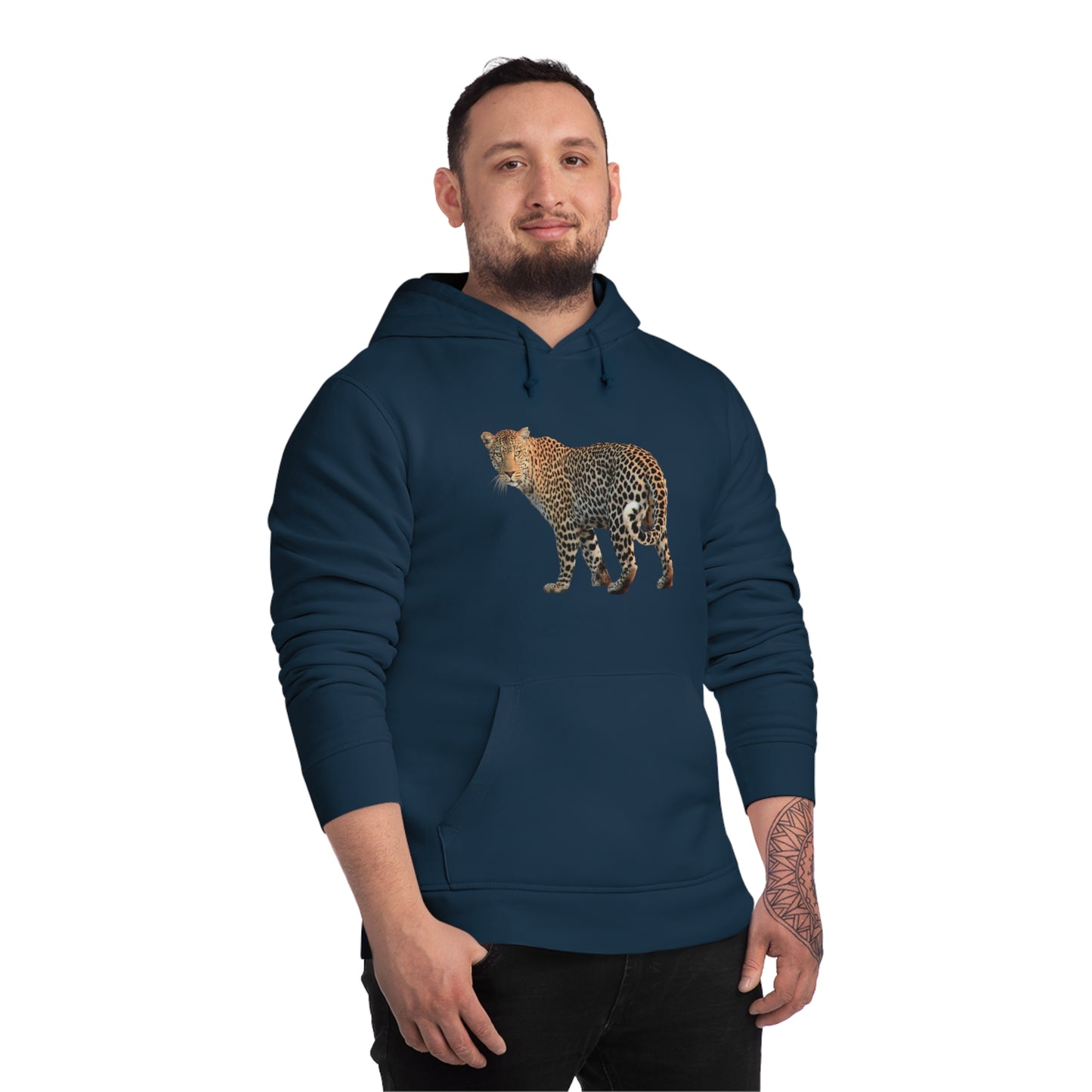 Leopard Turn Organic Material Hoodie Sweatshirt