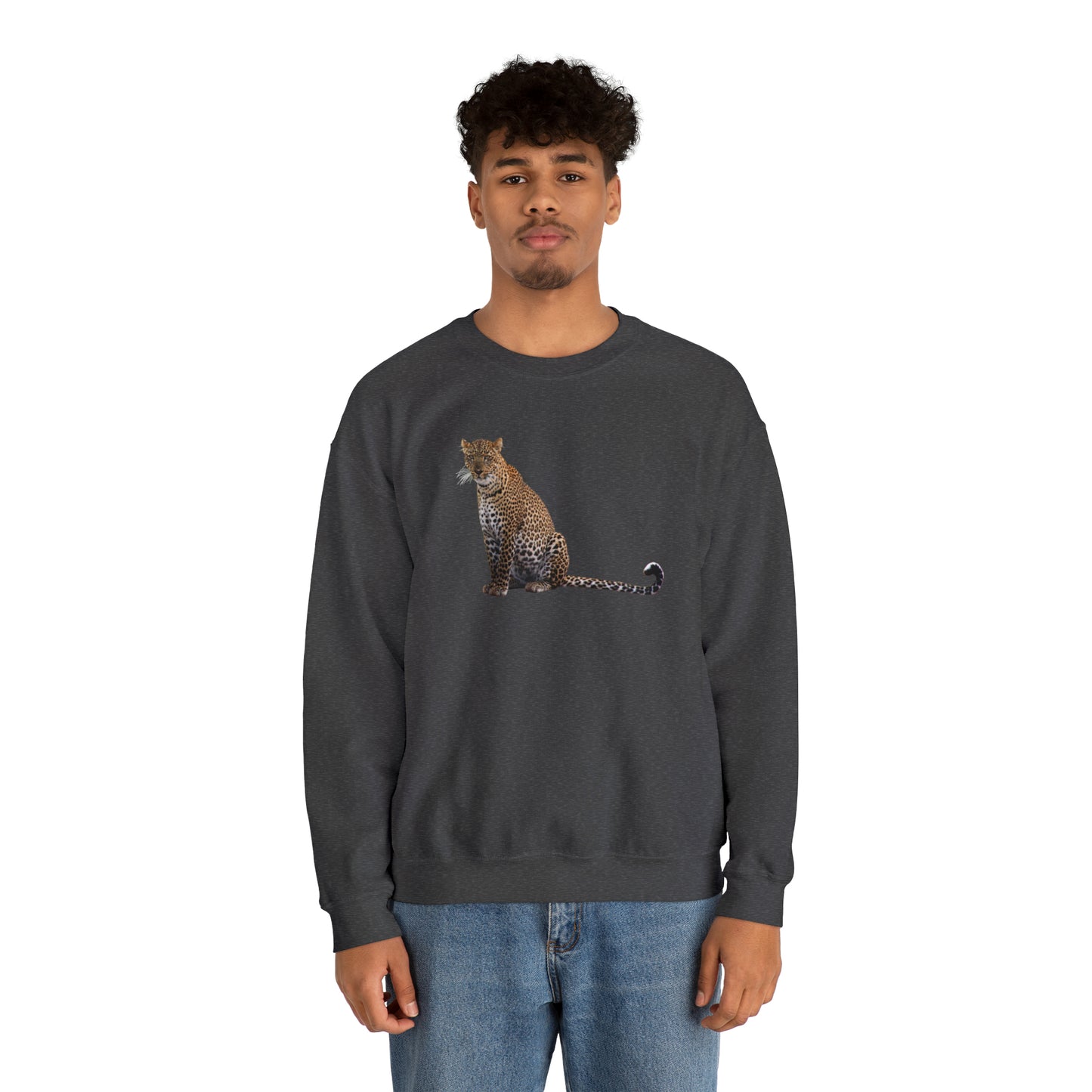 Sitting Leopard Heavy Sweatshirt