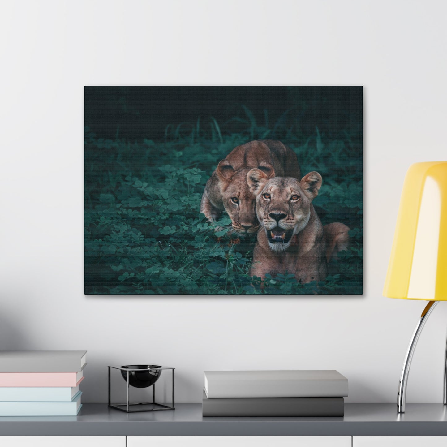 Lioness Pair Canvas Wall Art