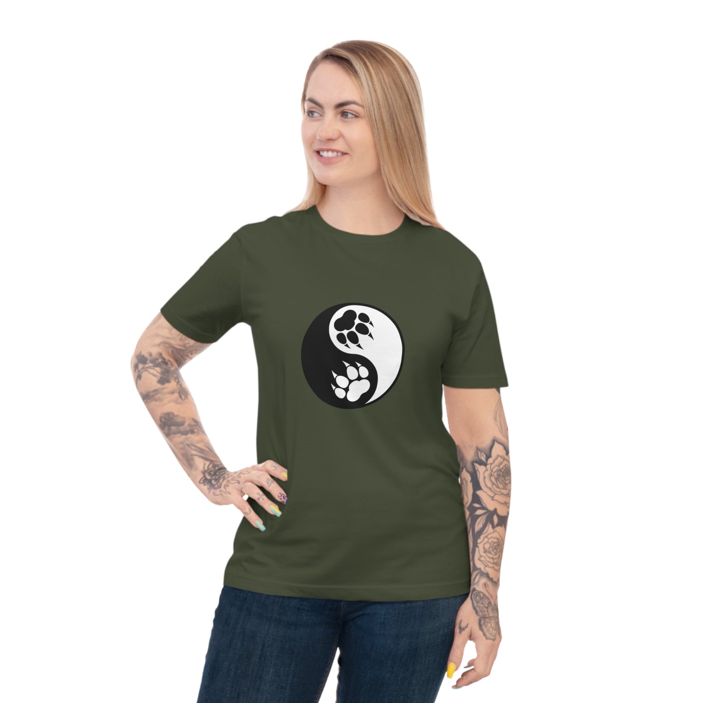 Yin Yang Paw Organic Cotton Jersey T-shirt