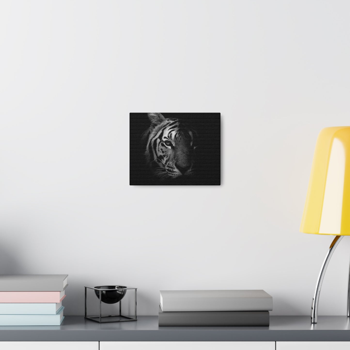 50 Stripes of Gray Tiger Canvas Wall Art