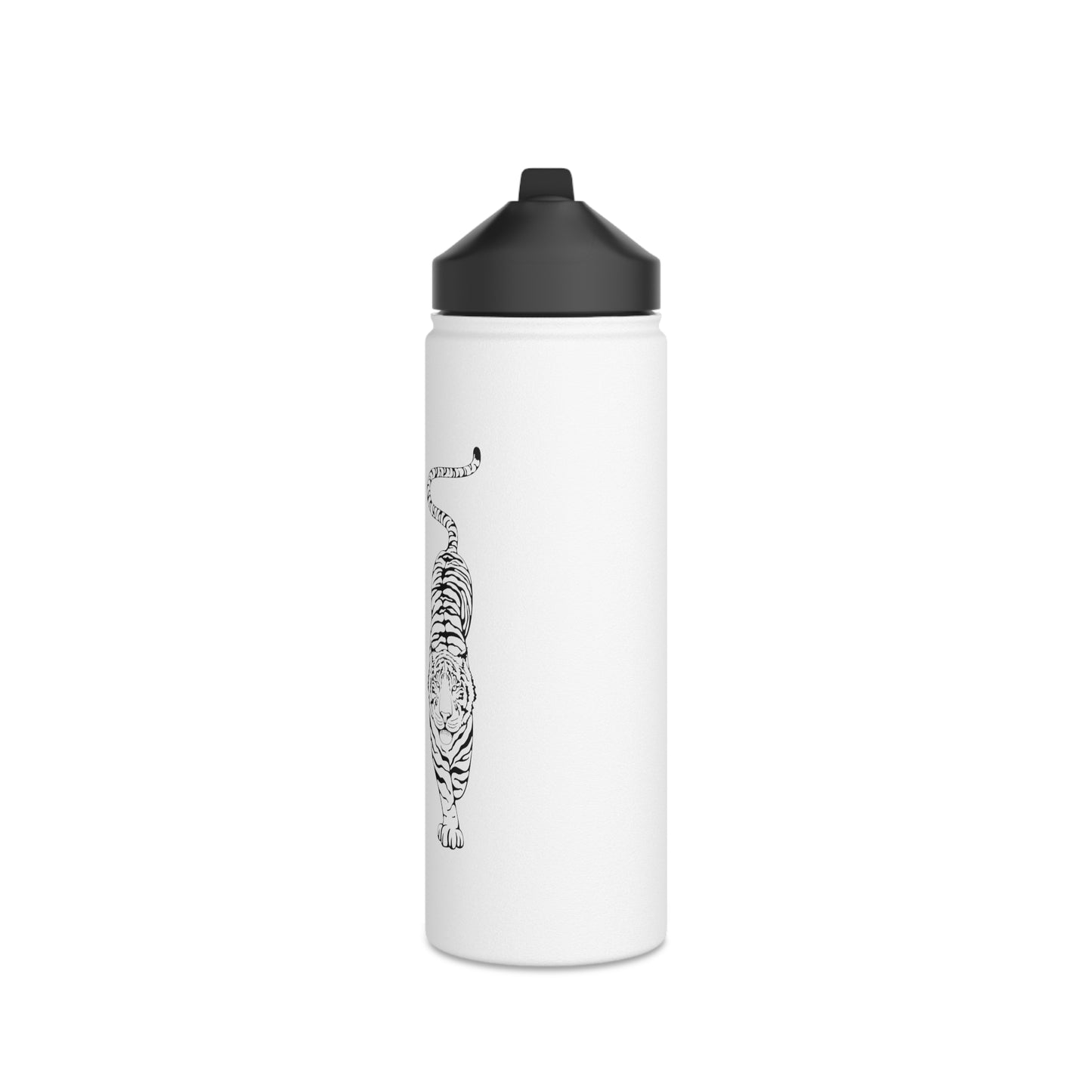 White Tiger Stainless Steel Water Bottle