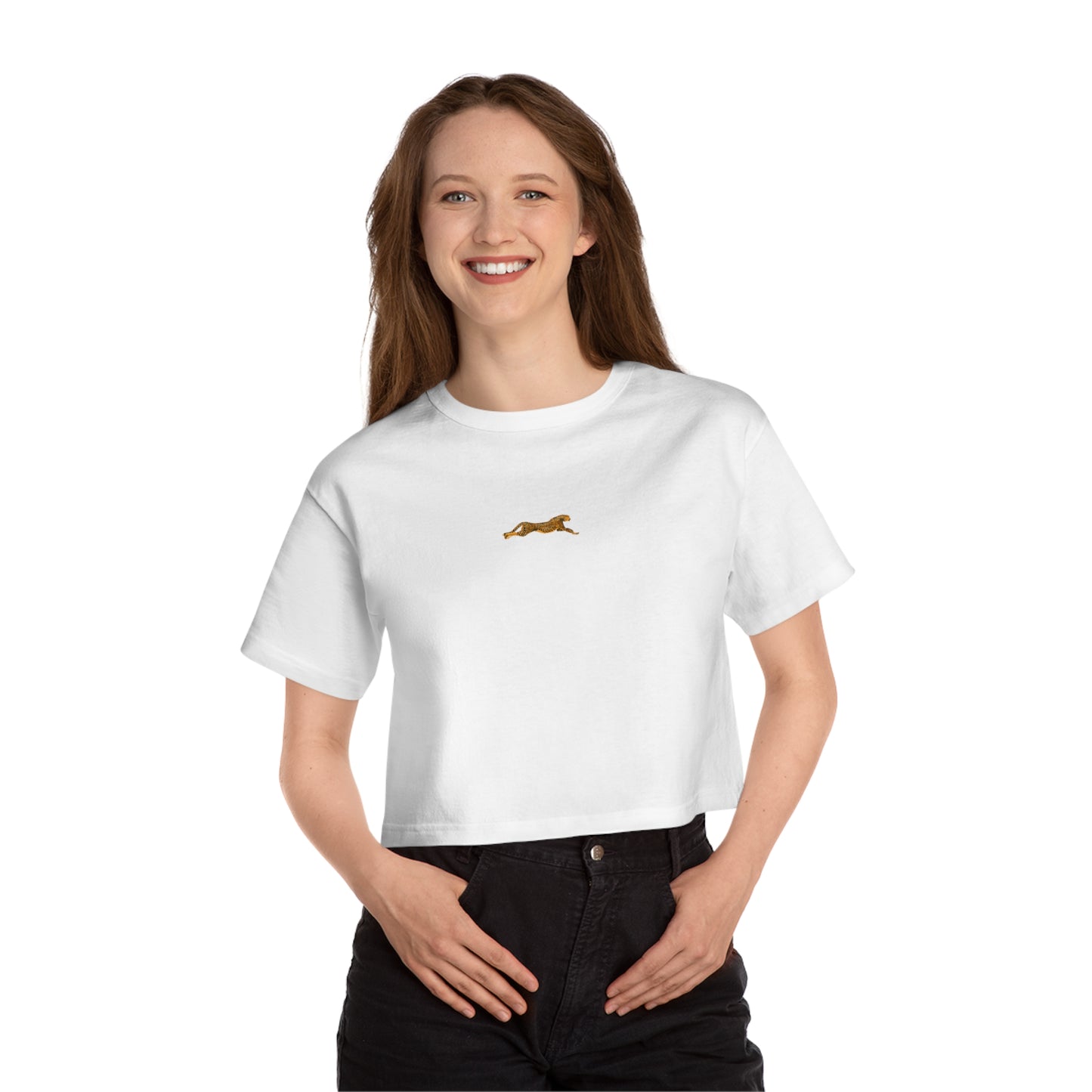 Cheetah Leap Women's Heritage Cropped T-Shirt