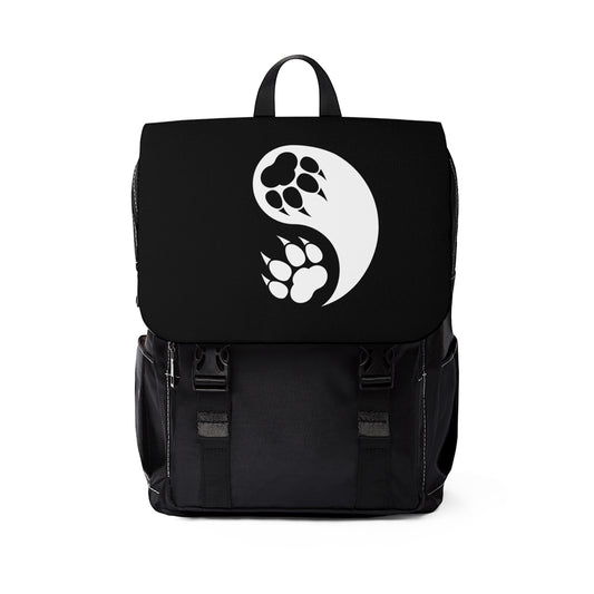 Yin Yang Paws Oxford Canvas Backpack Bag