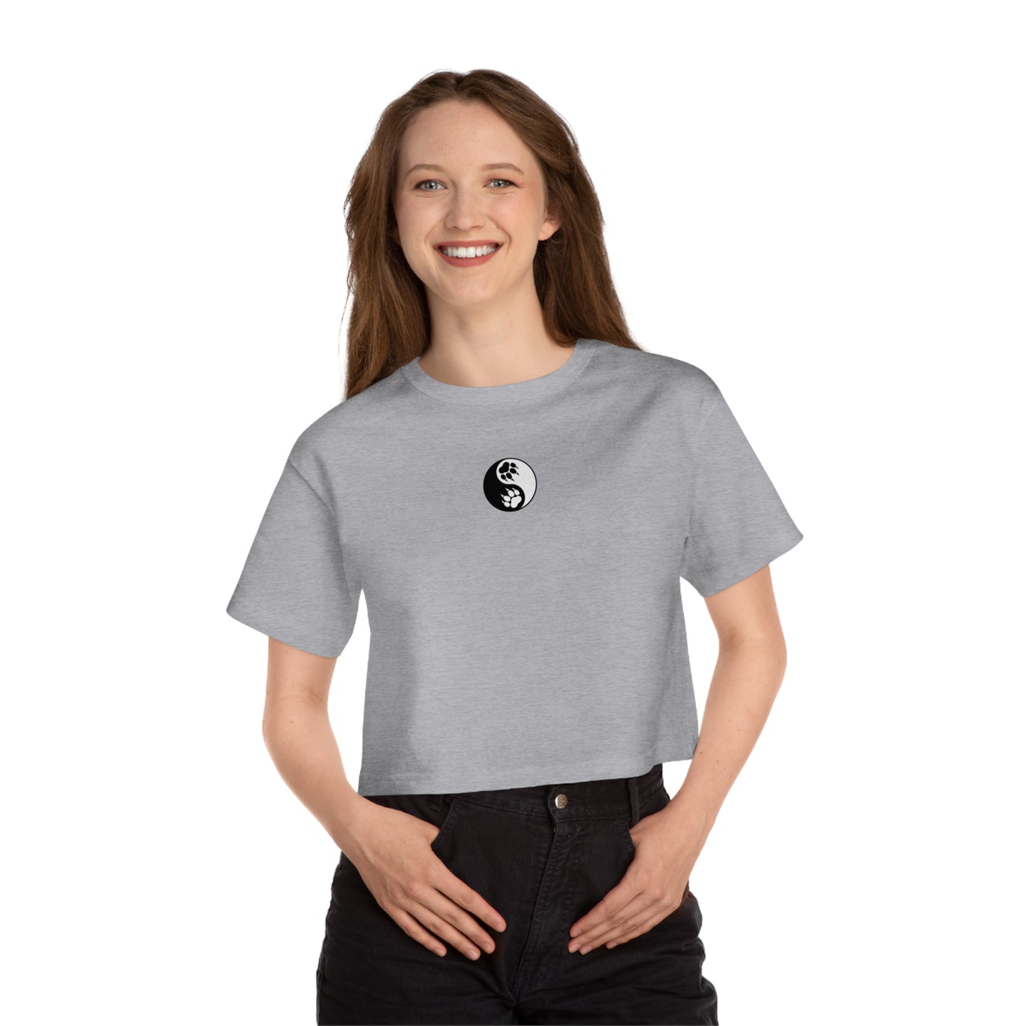 Yin Yang Paws Women's Heritage Cropped T-Shirt