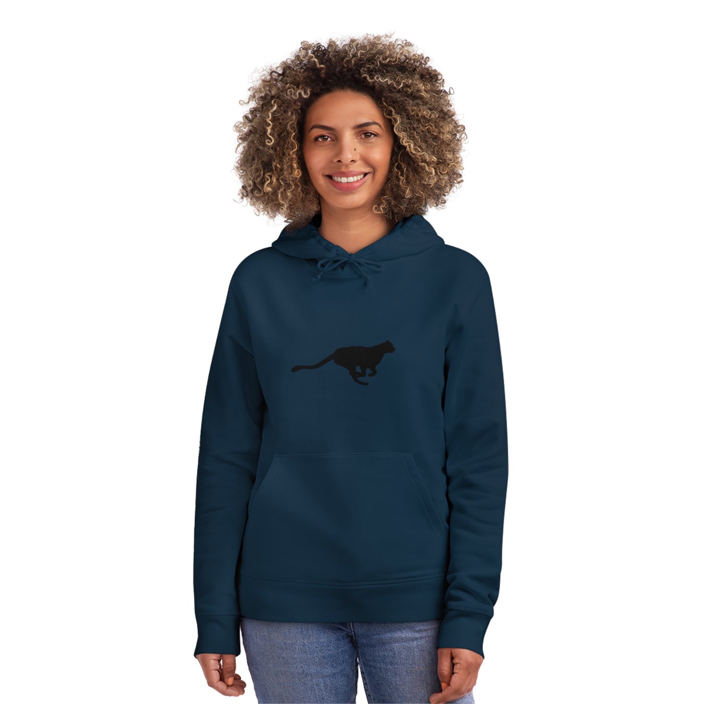 Fast Cheetah Organic Material Hoodie Sweatshirt