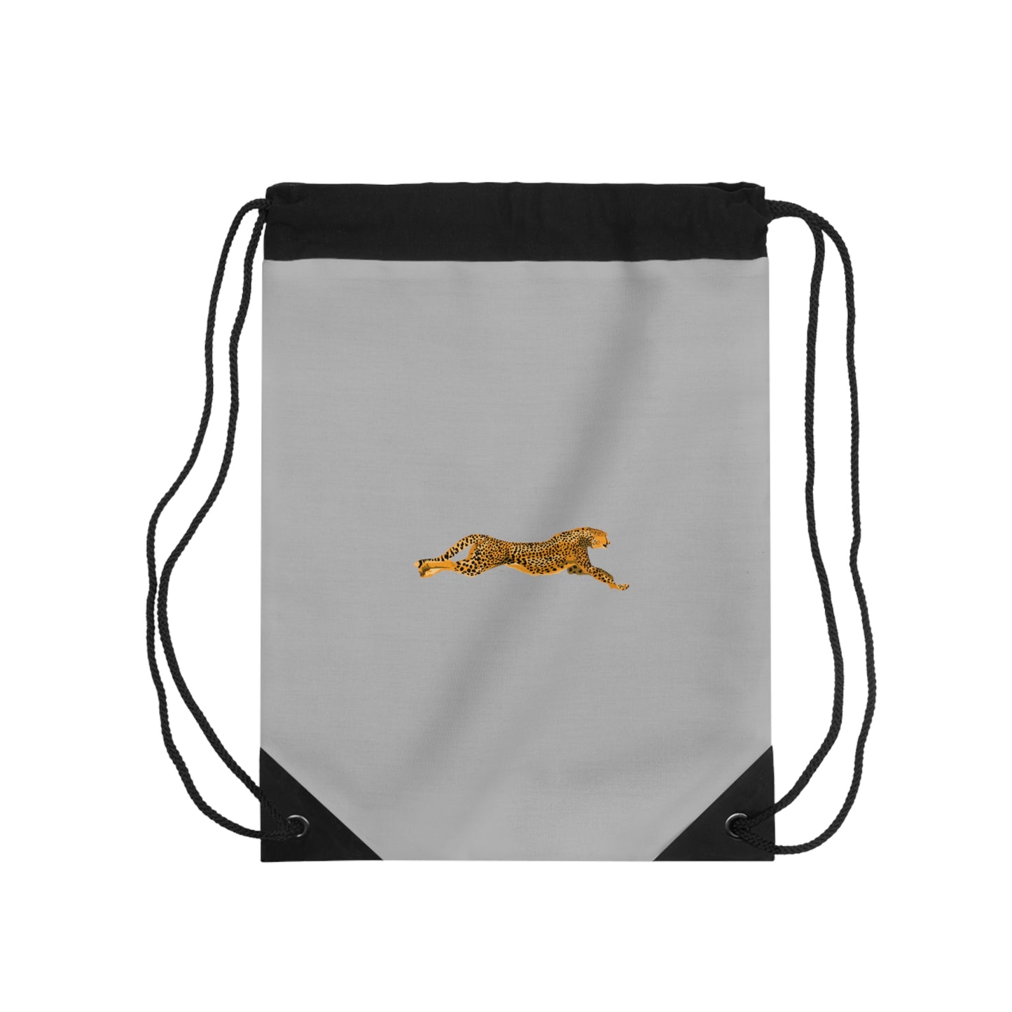 Cheetah Leap Drawstring Backpack Bag