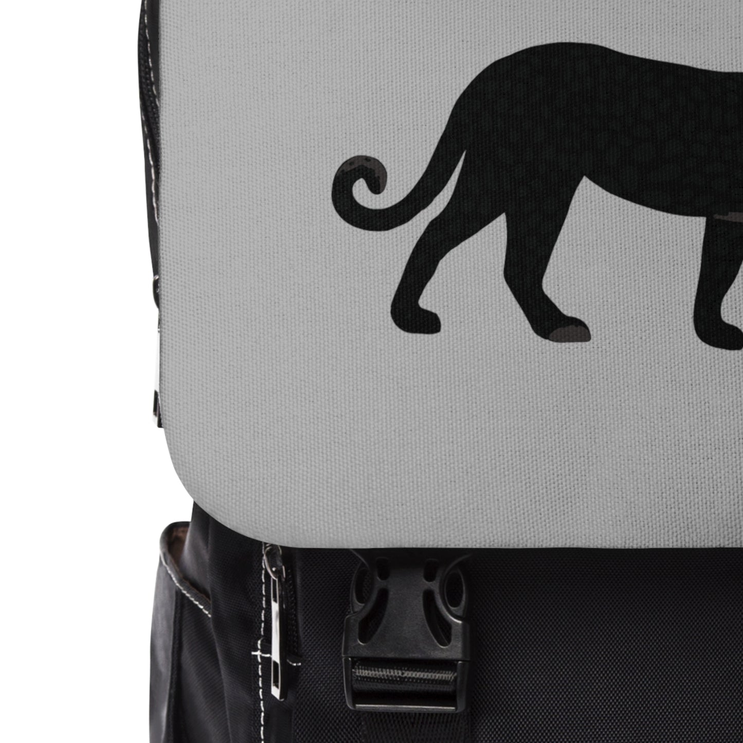 Black Panther Oxford Canvas Backpack Bag