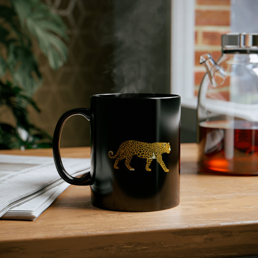 Leopard Crossing Ceramic Mug Cup