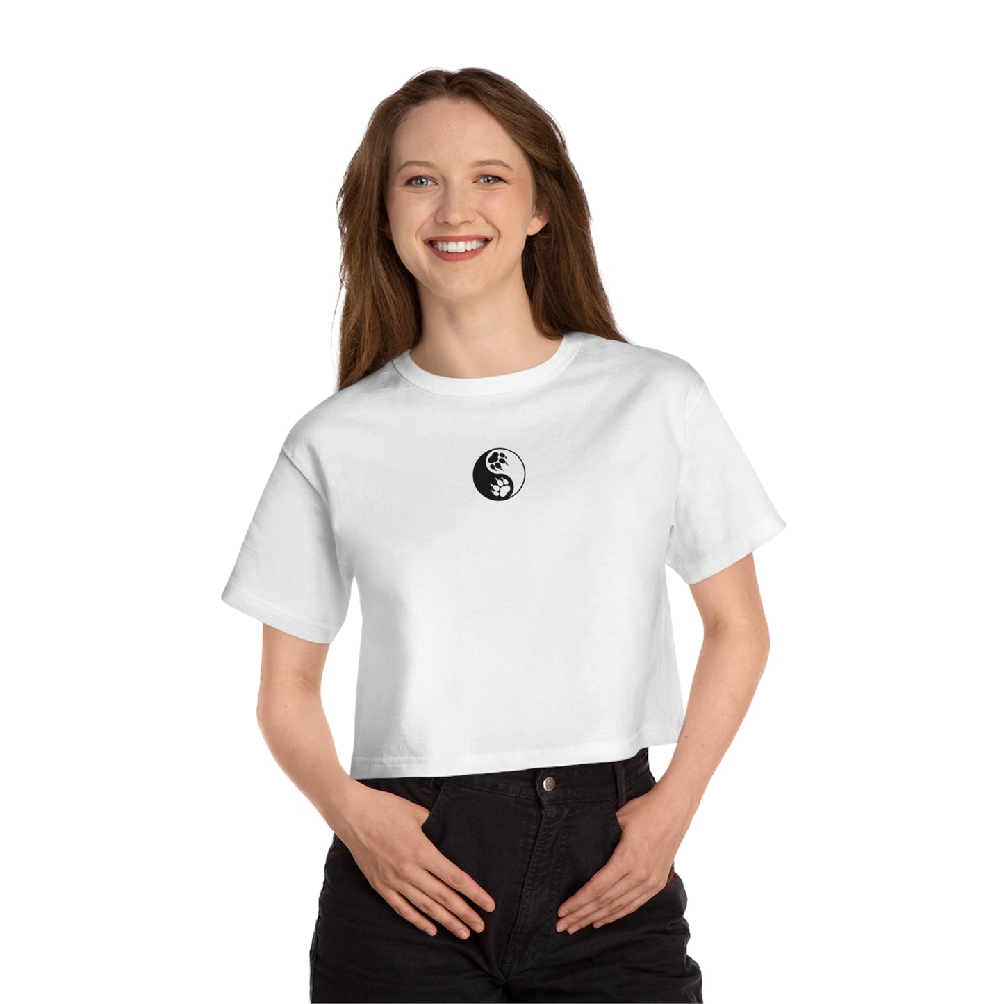 Yin Yang Paws Women's Heritage Cropped T-Shirt