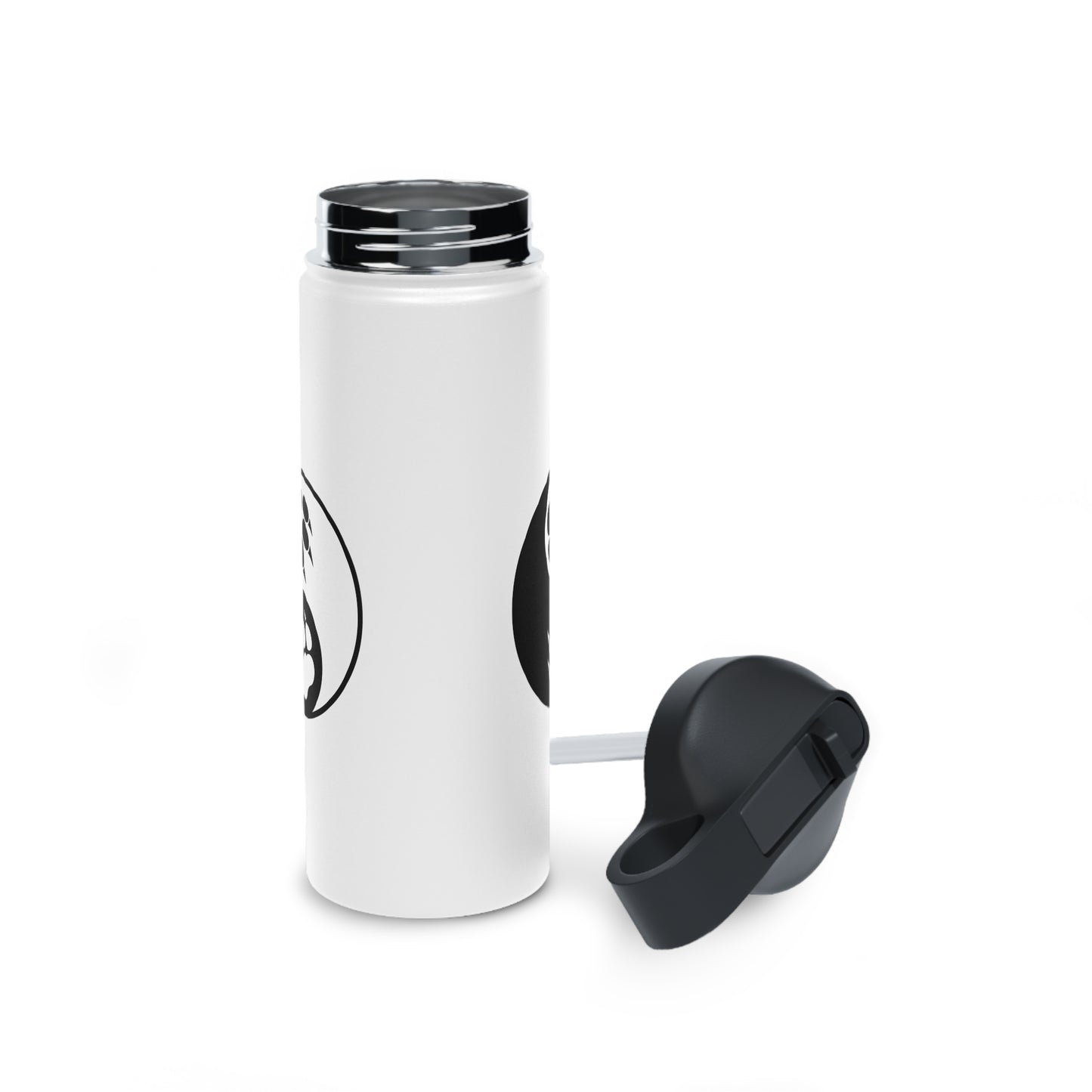 Yin Yang Paw Stainless Steel Water Bottle